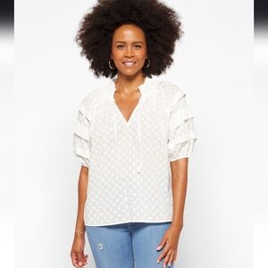 Rails White Embroidered Top